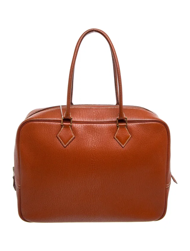 Hermès Chevre Plume 32 in orange Goatskin from The RealReal