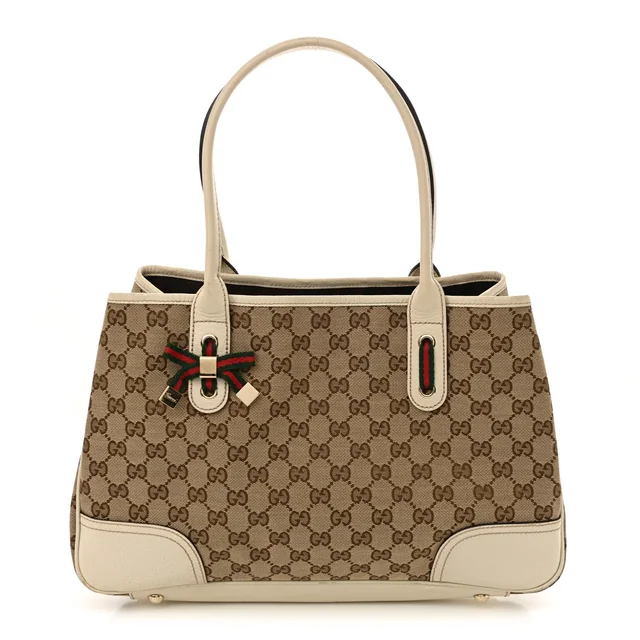 Gucci GG Monogram Princy Tote Canvas Bag - Off White in White Canvas from H&T