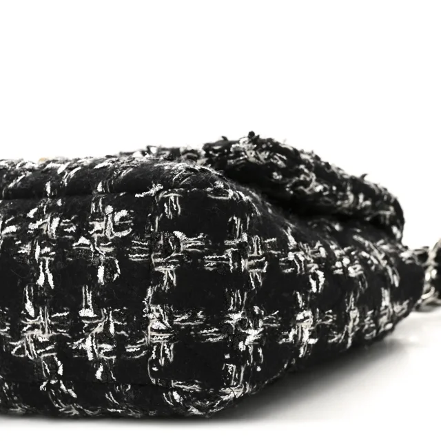 Quilted Large Chanel 19 Flap Black Silver Ecru in Black Tweed from FASHIONPHILE, photo 10 of 11