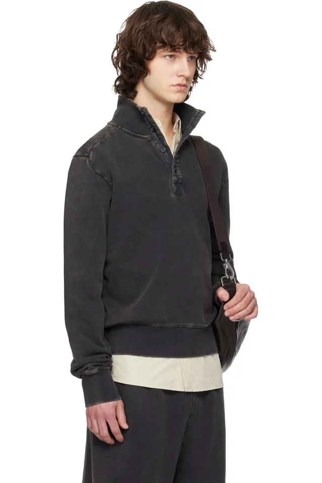 Entire Studios Black Port Pullover Sweatshirt, photo 2 of 4 from SSENSE
