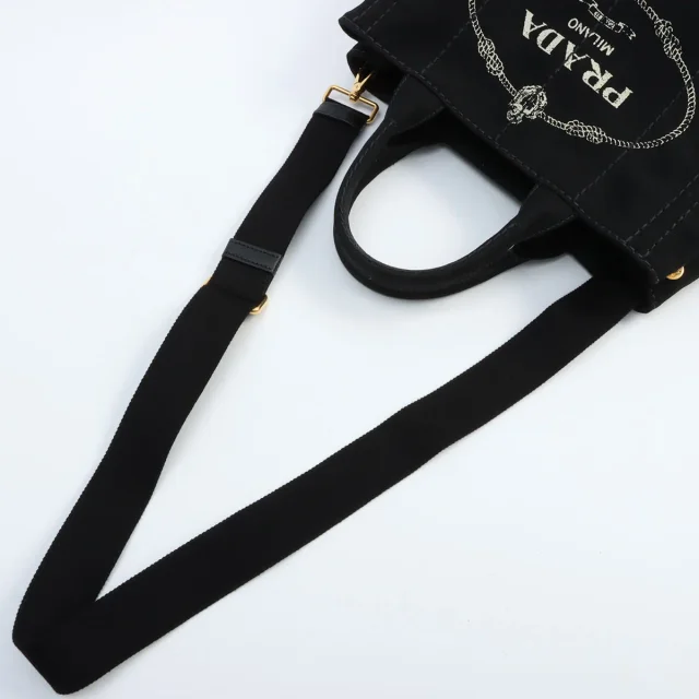 Prada Canapa 2-way bag black from VINTAGE QOO TOKYO, photo 8 of 18