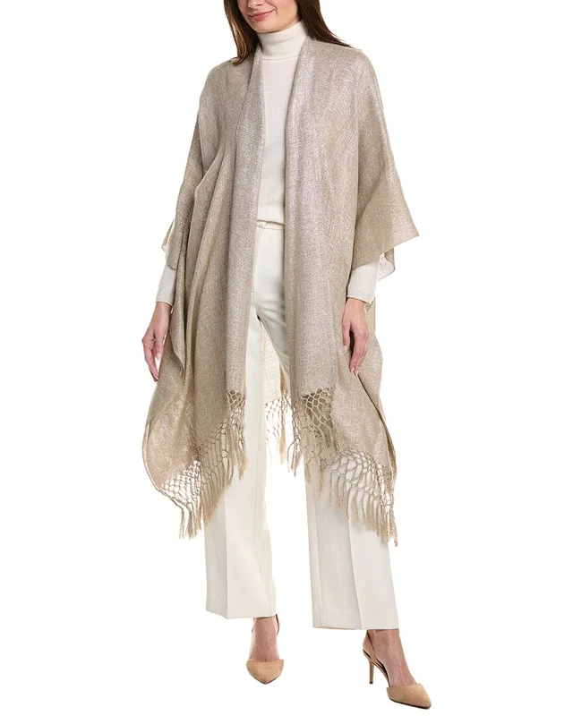 Brunello Cucinelli Linen-Blend Poncho, image 1 of 1 from Gilt