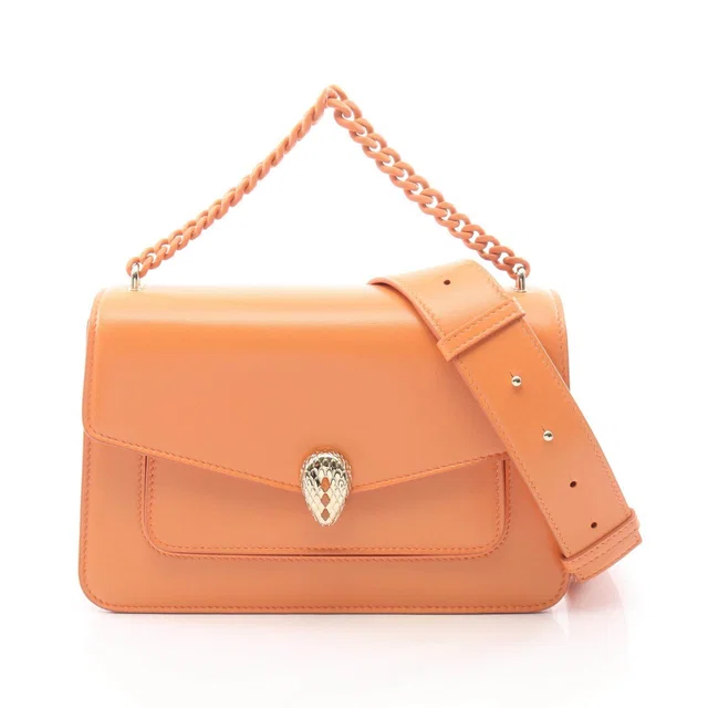 Bvlgari Serpenti Forever Leather 2way Handbag in Leather from LuxUness
