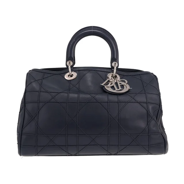 Dior Bowling handbag in Bleu Marine leather in Navy Leather from Collector Square, photo 2 of 3