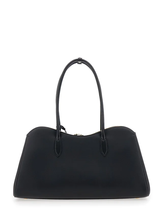 Stella mccartney Shoulder Bag 'Ryder' with Two Top Handles and Lock Detail on the Front in Black Ecoleather for Women in Black 70% True Hemp 30% Lyocell, photo 6 of 11 from Gaudenzi Boutique