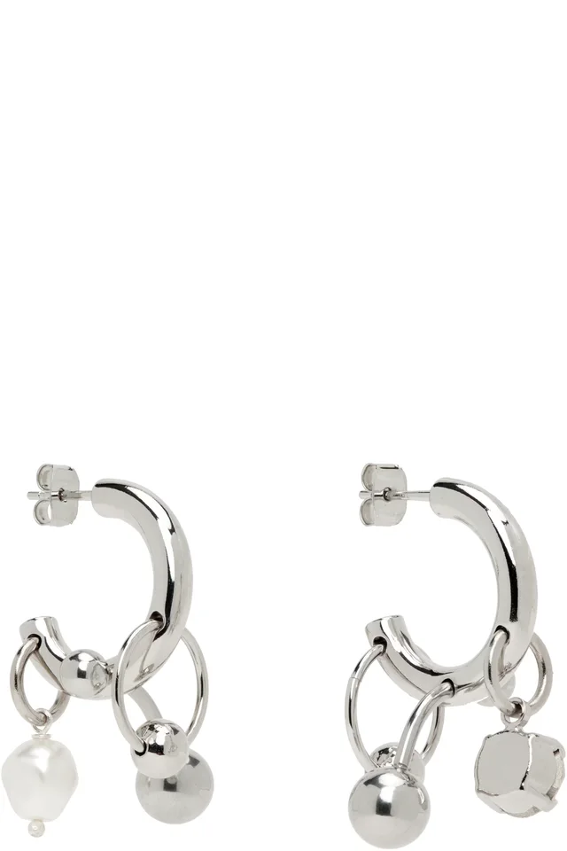 Justine Clenquet SSENSE Exclusive Andrew Crystal Earrings, photo 2 of 3 from SSENSE