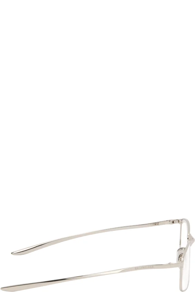 Balenciaga Silver Everyday Optical Frame Glasses, photo 2 of 3 from SSENSE