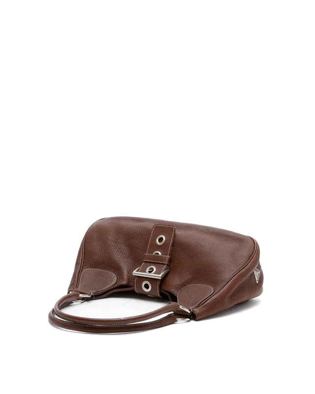 Prada Vitello Daino Buckle Shoulder Bag in Leather from A Retro Tale, photo 4 of 8