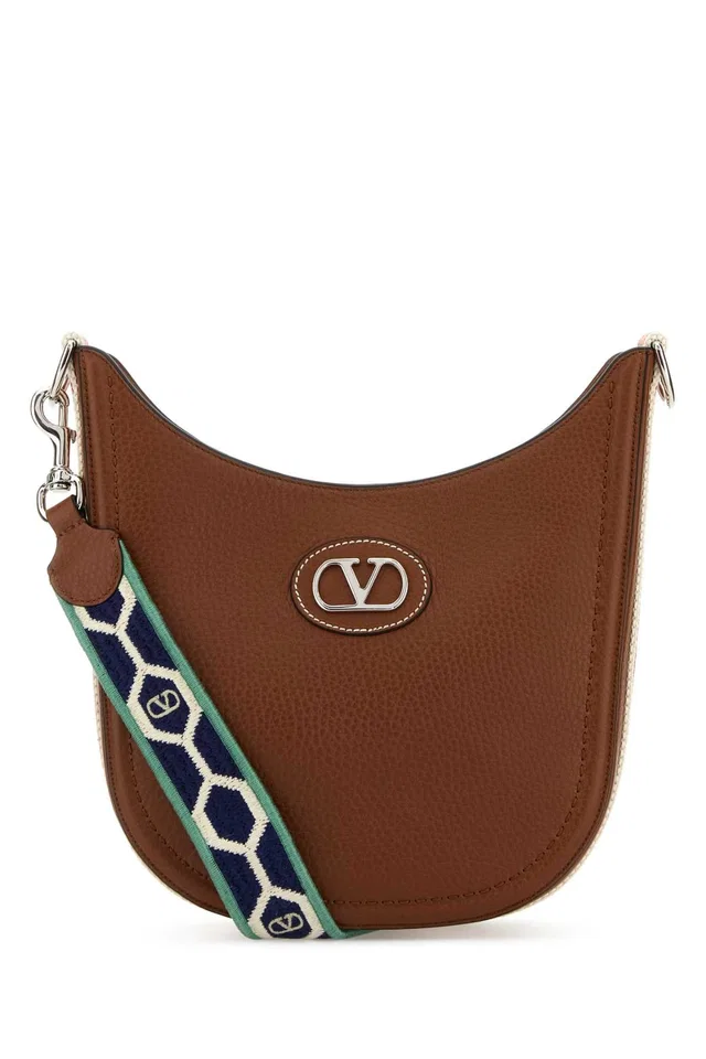 Valentino Garavani Hobo Bag — Brown in Brown Calfskin from HEWI