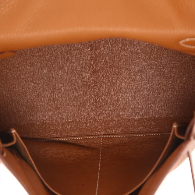 Hermès Kelly 32 cm handbag in Gold Togo leather from Collector Square, photo 5 of 6