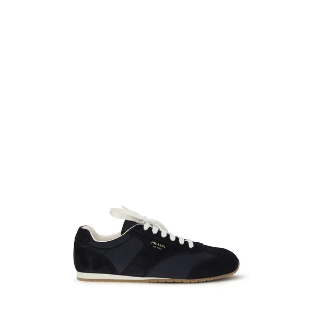Prada Blue Calf Leather Bos Taurus Athletic Sneakers in Blue Calfskin from HEWI
