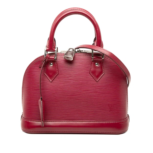 Red Louis Vuitton Epi Alma BB Satchel in Red Leather from Designer Revival