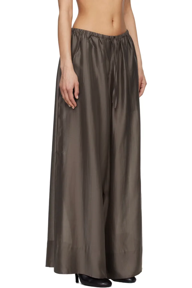 Entire Studios Brown Vento Wide Leg Trousers, photo 2 of 2 from SSENSE