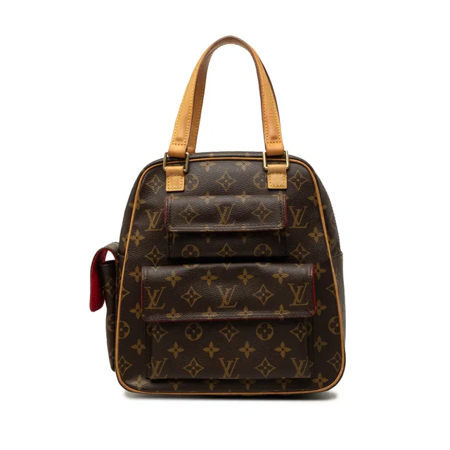 Brown Louis Vuitton Monogram Excentri Cite Handbag in Brown Coated canvas from Designer Revival