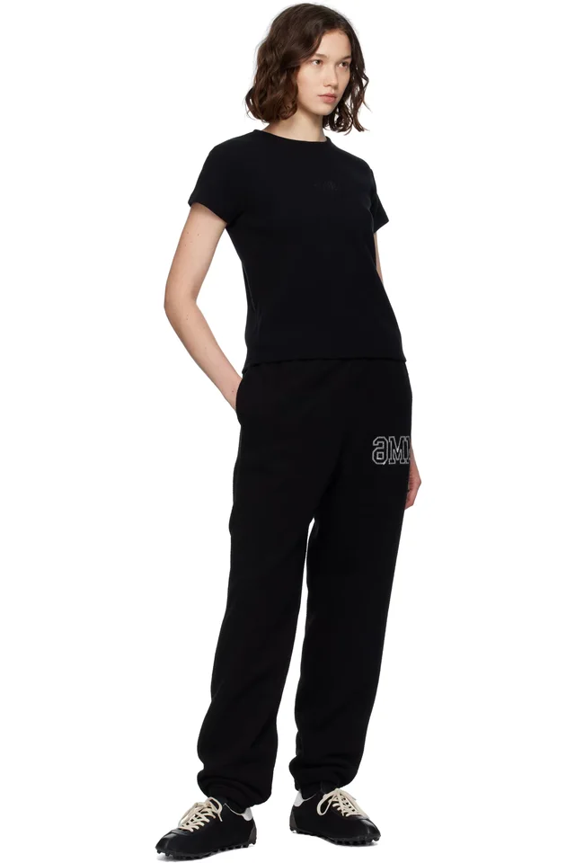 MM6 Maison Margiela Black Fleece Sweatpants, photo 4 of 4 from SSENSE