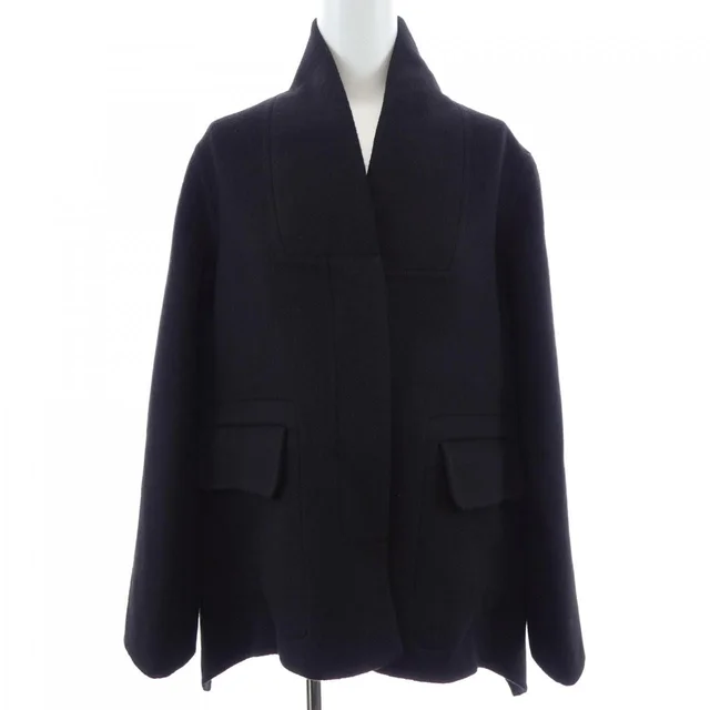 Hermès Coat Black in Black Cashmere from The Reluxe