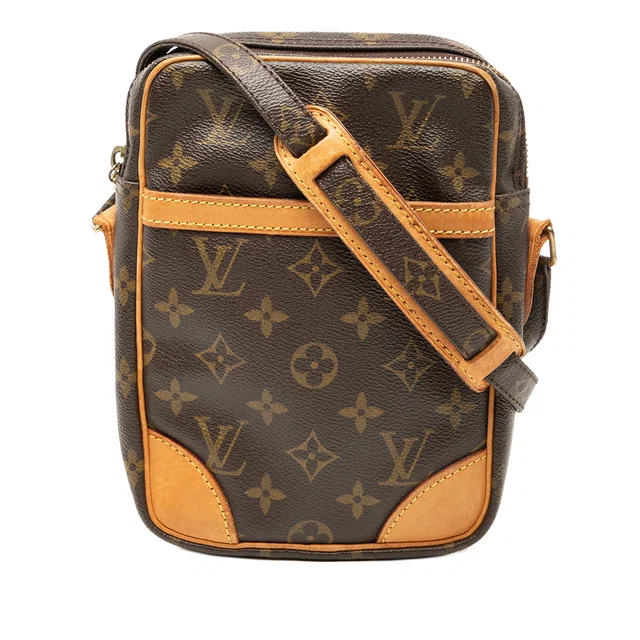 Brown Louis Vuitton Monogram Danube Crossbody Bag in Brown Coated canvas from Designer Revival