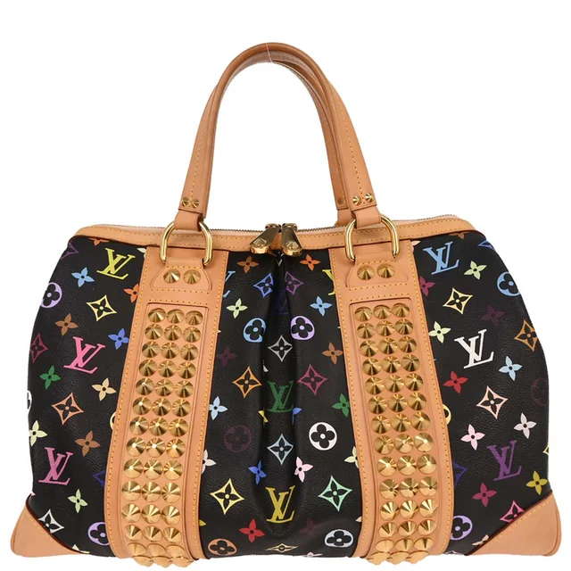 Louis Vuitton Black Multicolor Courtney GM Handbag M40261 in Black Canvas from AMORE Vintage Tokyo