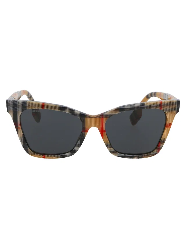 Burberry 0be4346 Vintage Check Acetate Sunglasses — Multicolor in Multicolor from HEWI