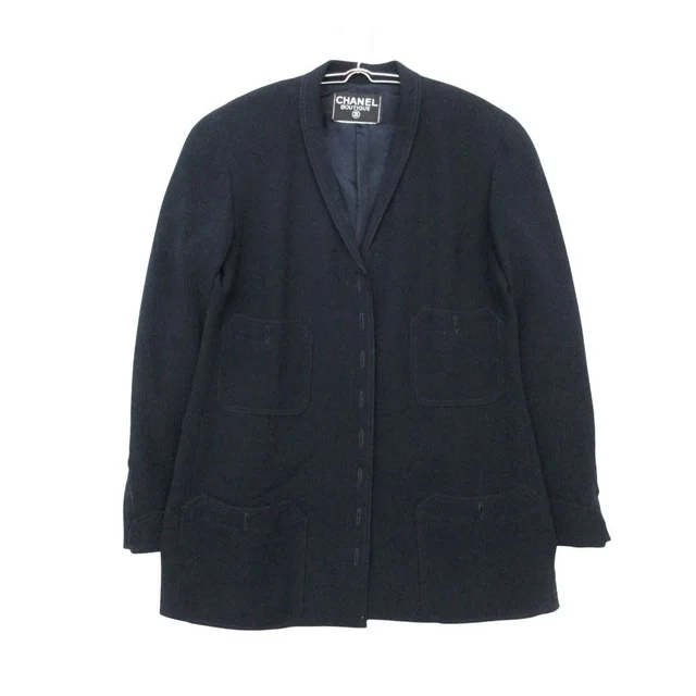 Chanel Tailored Jacket Shawl Color Vintage Navy in Navy from The Reluxe
