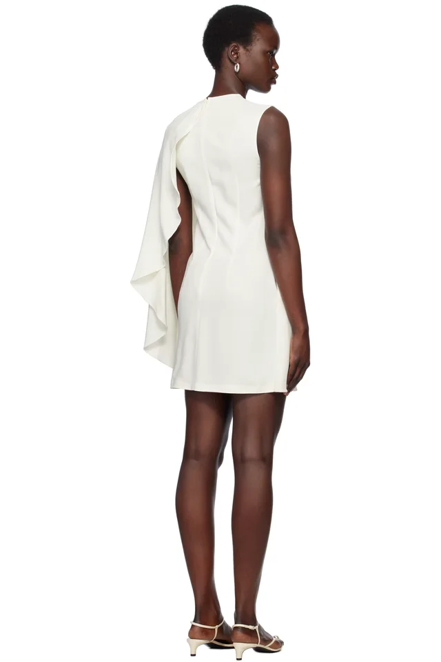 Stella McCartney White One Sleeve Minidress, photo 3 of 4 from SSENSE