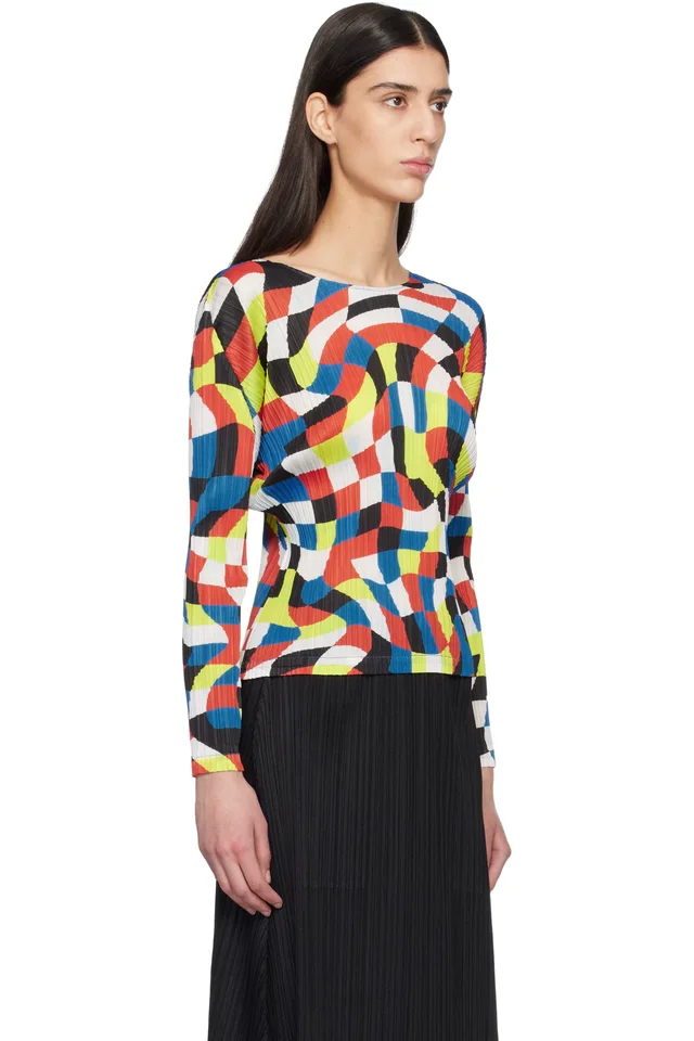 PLEATS PLEASE ISSEY MIYAKE Multicolor Dancing Square Top, photo 2 of 4 from SSENSE