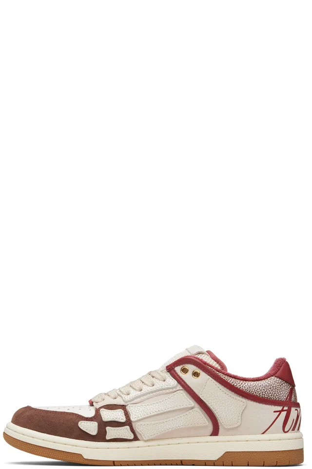 AMIRI White & Red XL Skel Top Low Sneakers, photo 3 of 5 from SSENSE