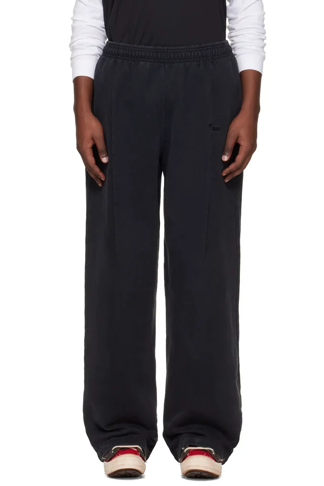 VETEMENTS Black Cut Sweatpants, image 1 of 1 from SSENSE
