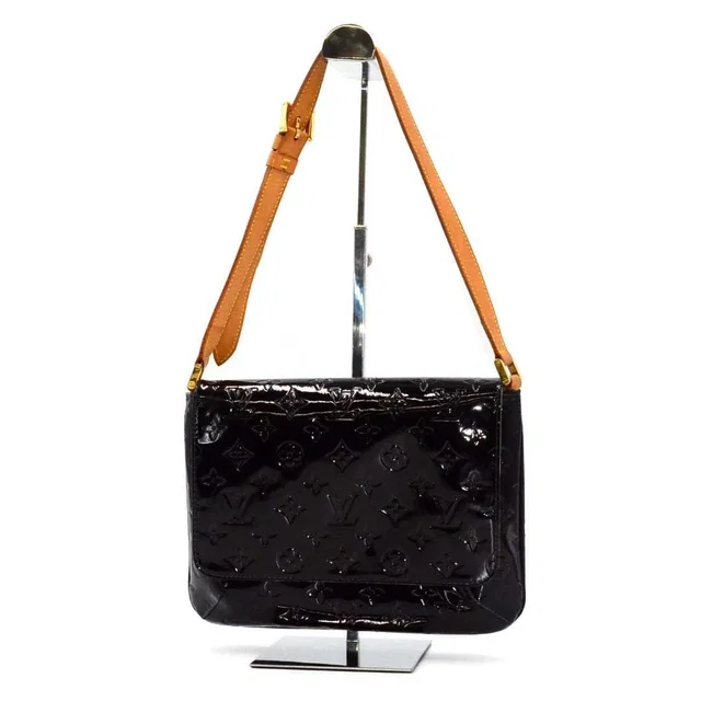 Louis Vuitton Shoulder Bag Back Vernis Thompson Black in Black Leather from The Reluxe