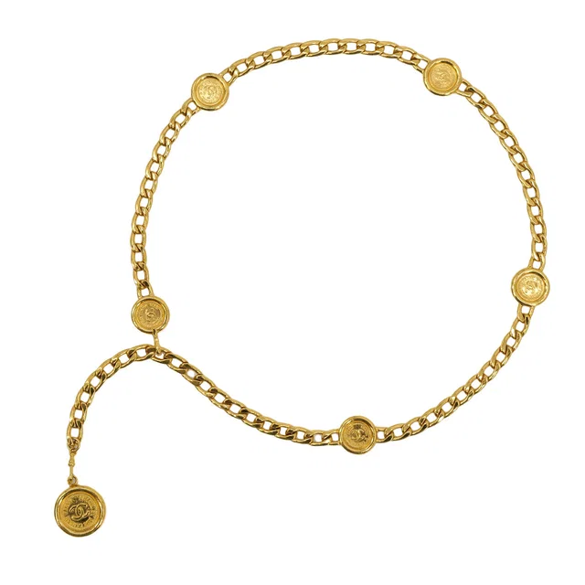 Chanel Vintage Chain Belt Cocomark Accessory from Luxury Promise