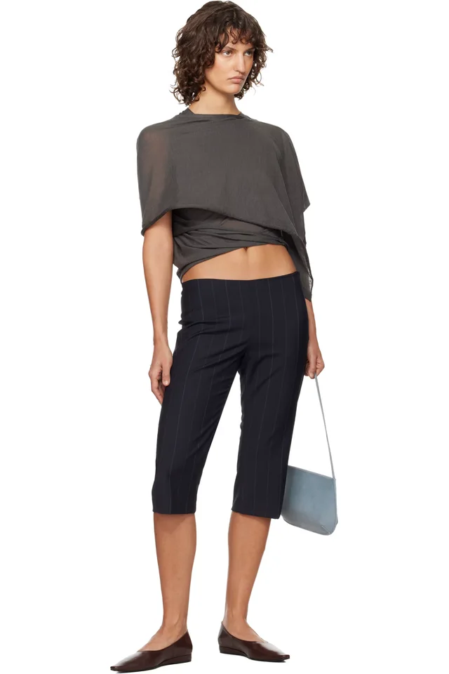 Paloma Wool Navy Tinas Shorts, photo 4 of 4 from SSENSE