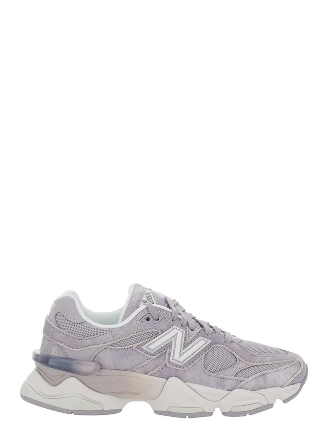 NEW BALANCE '9060' Grey Sneakers with Mesh Details and Rubber Sole In leather Unisex in Grey 100% Leather/Textile, photo 2 of 8 from Gaudenzi Boutique