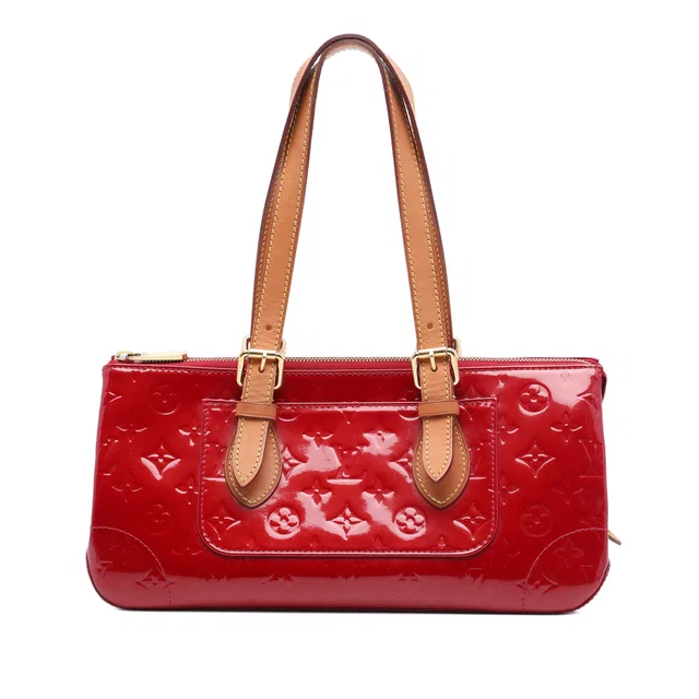 Red Louis Vuitton Monogram Vernis Rosewood Avenue Shoulder Bag in Red Leather from Designer Revival