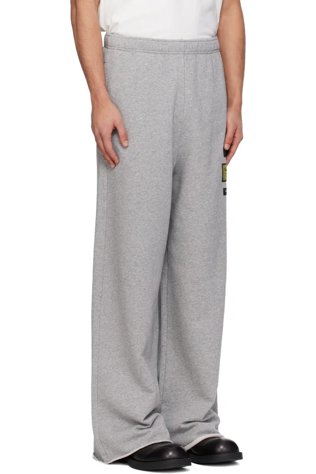 MM6 Maison Margiela Gray Label Patch Sweatpants, photo 2 of 4 from SSENSE