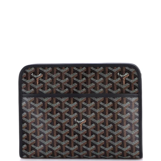 Goyard Jouvence Toiletry Pouch Coated Canvas MM in black Coated canvas from Rebag