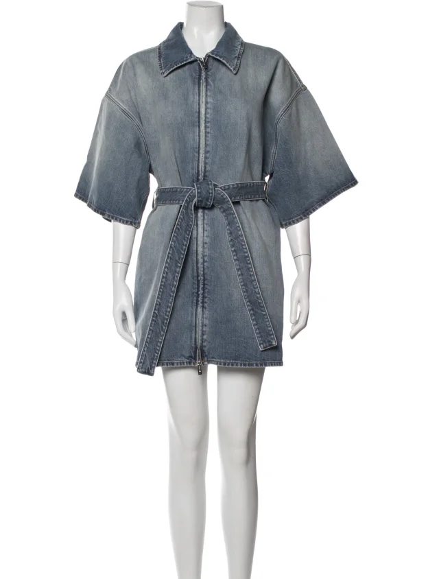 Alaïa Mini Dress w/ Tags in blue from The RealReal
