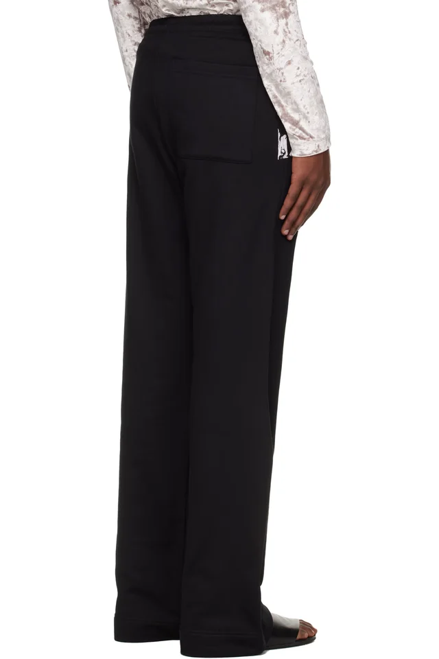 Dries Van Noten Black Printed Sweatpants, photo 3 of 4 from SSENSE