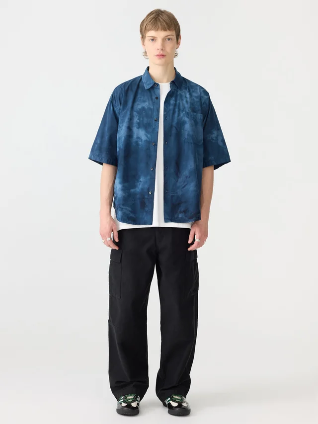 Bassike Motley Crushed Cotton Shirt from bassike, photo 1 of 1