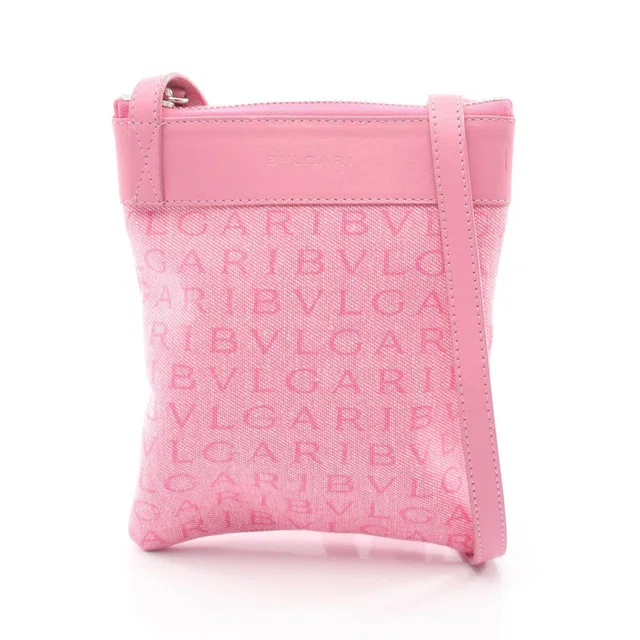 Bvlgari Logo Mania Canvas Leather Shoulder Bag in Canvas from LuxUness