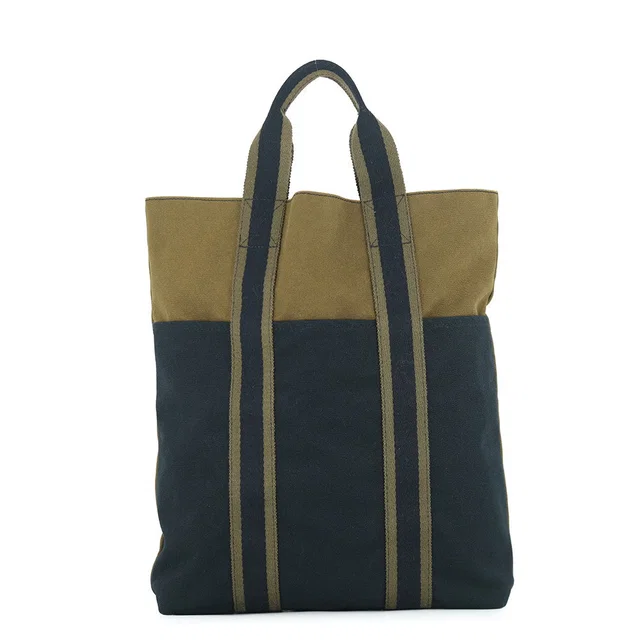 Hermès Fool Toe Kabas Green/Black Canvas in Black Canvas from GALLERY RARE