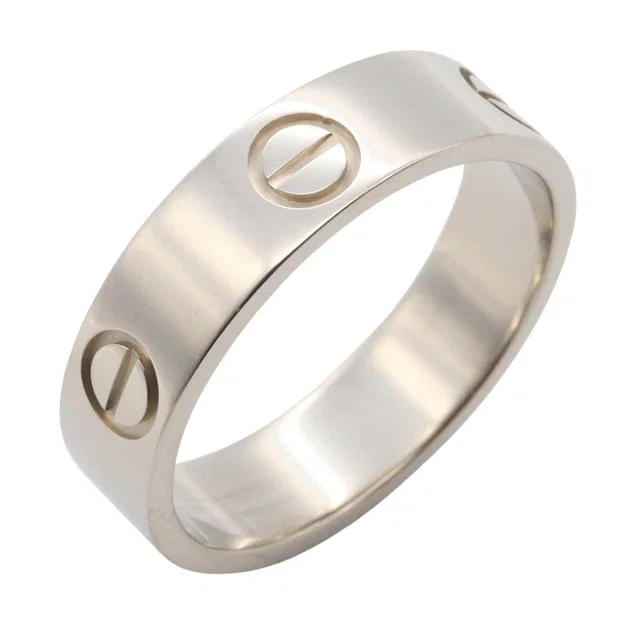 Cartier Love Au750 White Gold Ring Size 16 in White from LuxUness