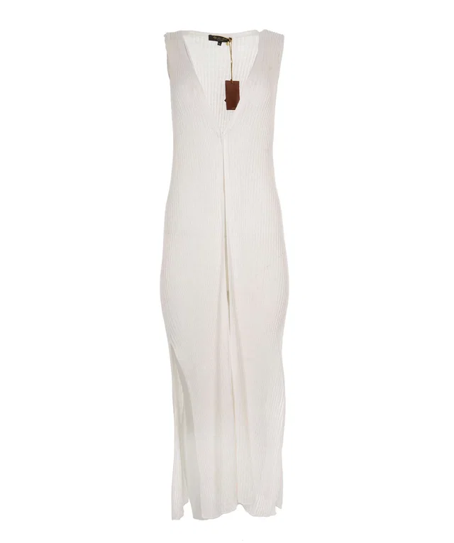 Loro Piana White Knit Sleeveless Cardigan Size XL in White Silk from Luxury Promise