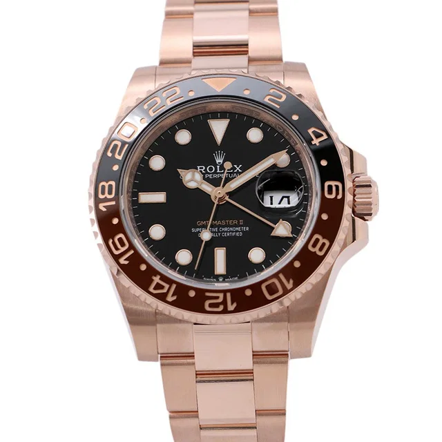 Rolex GMT MasterII W40mm 18K Pink Gold Black Dial126715CHNR in Black from GALLERY RARE