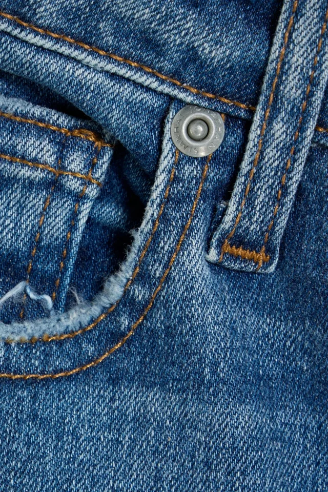 Simkhai River Distressed High-Rise Straight-Leg Jeans in Mid denim, photo 4 of 4 from THE OUTNET