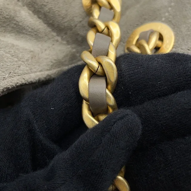 Chanel CHANEL25 ChainShoulder Bag GrayAS5293 suede Size Small in Suede from GALLERY RARE, photo 12 of 17