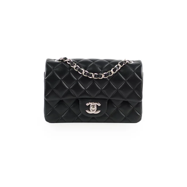 Chanel Mini Rectangular Lambskin Black in Black Lambskin from The Purse Affair