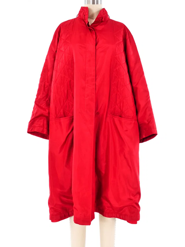 Dior Couture Quilted Silk Parka in Silk from Arcade Vintage