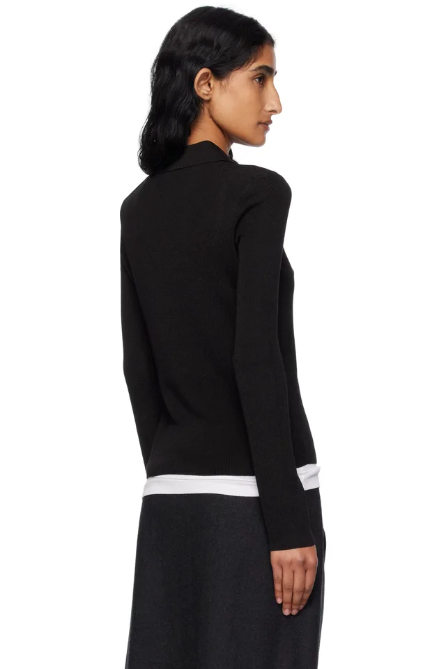 A.P.C. Black Mila Polo, photo 3 of 4 from SSENSE