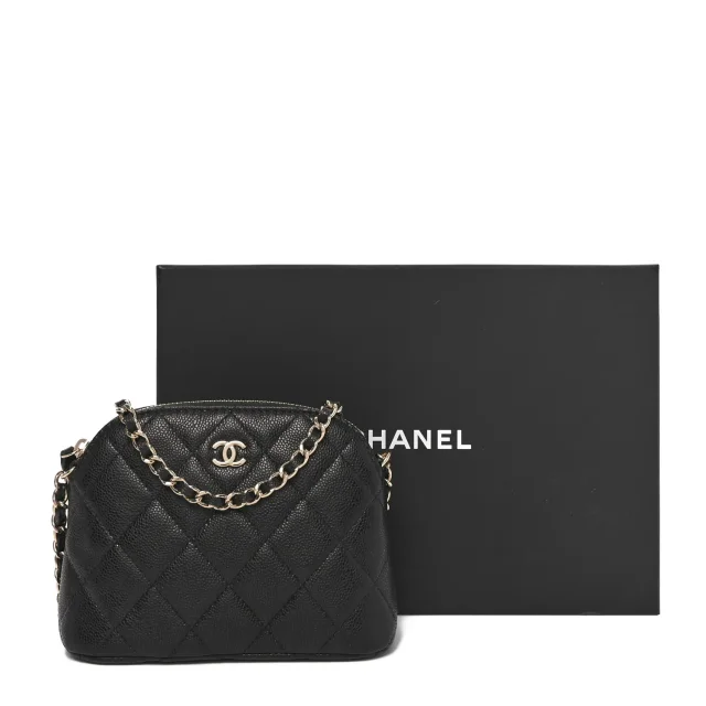 Chanel Caviar Quilted Mini Classic Clutch in Black Caviar leather from FASHIONPHILE, photo 10 of 10