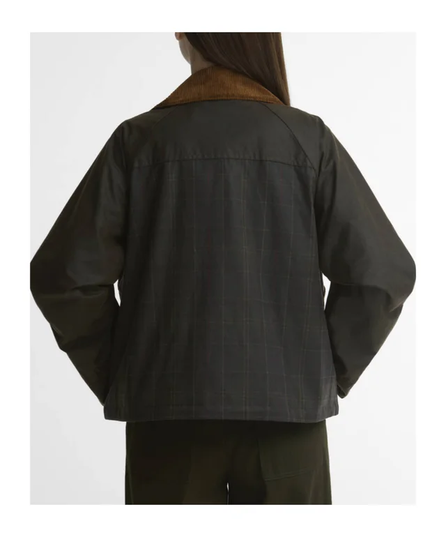 Barbour Cropped wax‑jacket with corduroy trim, photo 5 of 8 from SENSER